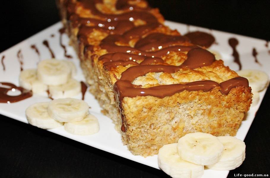 Банановый пирог в духовке рецепт с фото пошагово в